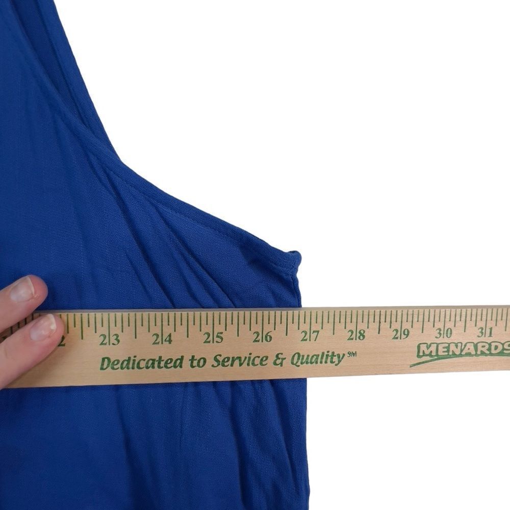 NWOT Torrid MINI TEXTURED RAYON SHIRT DRESS - royal blue plus size 5 - Picture 9 of 16